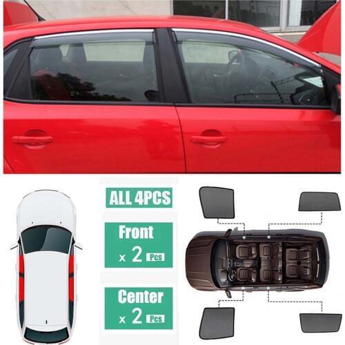 Side Windows Magnetic Sun Shade UV Protection Ray Blocking Mesh Visor Fit For VolksWagen Polo Hatchback 2011-2018