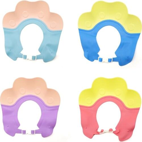 New Baby Shower Ear Protection Cap Kids Adjustable Waterproof Hair Wash Hat Shampoo Shield Bath Head Cover for Newborn Infant#22