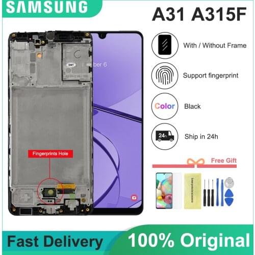 Original 6.4'' Display For SAMSUNG Galaxy A31 A315 SM-A315F SM-A315F/DS LCD Touch Screen Digitizer Assembly For Samsung A31 LCD
