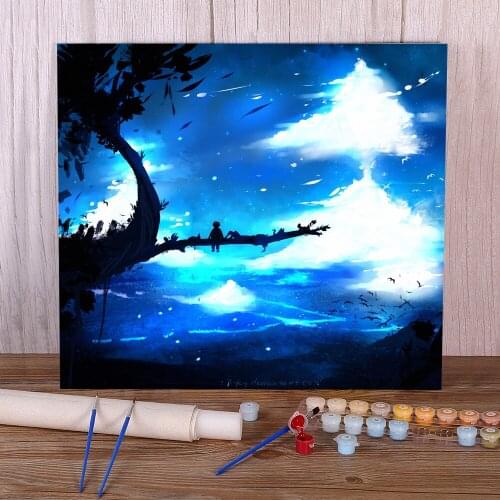 Scenery Our Secret Place Paint By Numbers Complete Kit Acrylic Paints 50*70 Oil Painting Decorative Paintings Handicraft