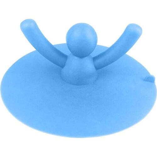 Shower Drain Stopper Plug Cartoon People Silicone Bathtub Cover Hair Catchers for Floor Laundry Kitchen Bathroom EF