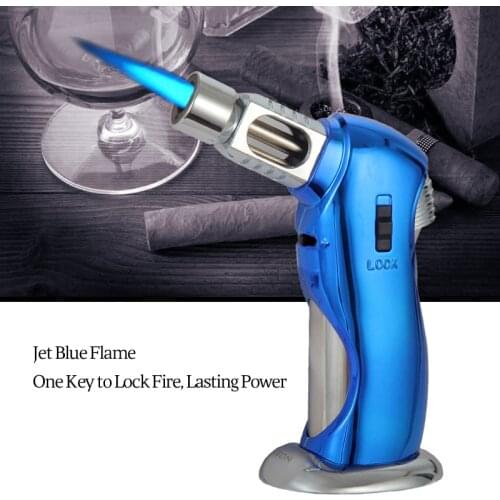 Jobon Desktop Strong Firepower Gas Butane Inflatable Jet Torch Lighter For Kitchen Cigar