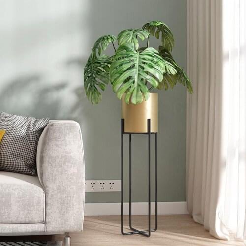 Nordic Wrought Iron Flower Rack Shelf Living Room Balcony Flower Shelf Floor Simple Indoor Green Flower Pot Stand Home