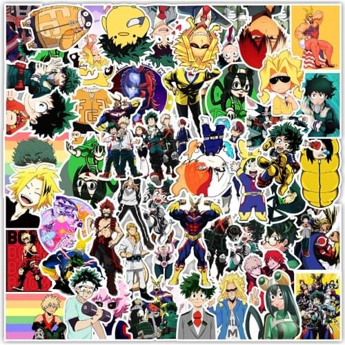 10/30/50PCS Anime My Hero Academia Sticker Computer Phone Water Cup Sticker Waterproof Sticker Wholesale