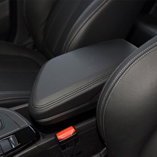 Only LHD Car Microfiber Leather Center Console Lid Armrest Box Cover Trim For BMW X1 F48 2016 2017 2018 2019 elastic band type