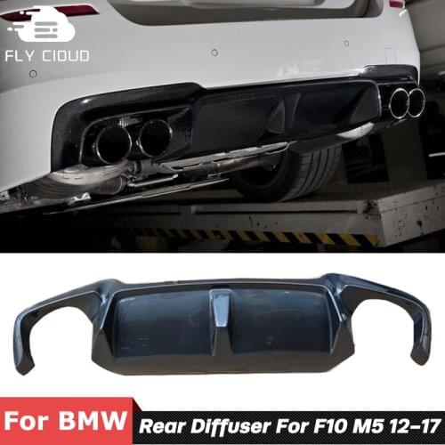 Carbon Fiber Material Back Bumper Lip Rear Diffuser For BMW 5 Series F10 M5 Car Body Kit 2012-2017