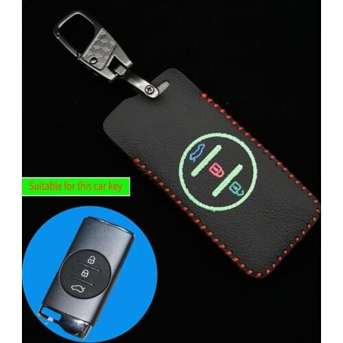 3 Button Smart Leather Car Key Cover Case For Chery Tiggo 8 Arrizo 5 Pro Gx 5x Eq7 Chery Tiggo 7Pro 2020 Remote Box Accessories