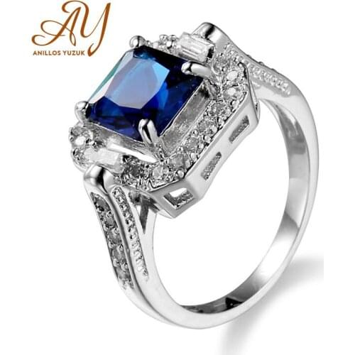 Anillos Yuzuk Simulated Emerald Ring 925 Sterling Silver Rings For Women Engagement Ring Silver 925 Gemstones Fashion Jewelry