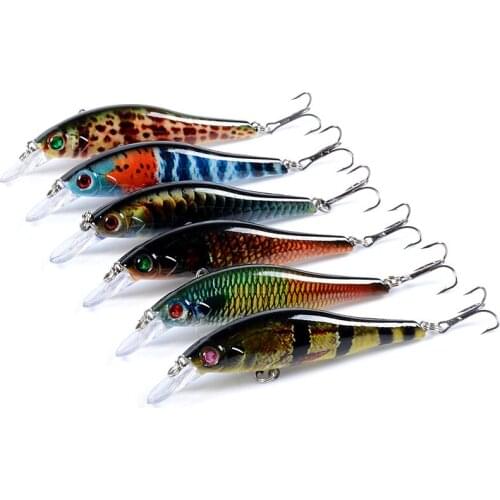 1PC Lure Bait 6-color Mino Fishing Bait 9.5cm/11.5g Painted Plastic Hard Bait Fake Bait Fake Bait Swimbait Carp Fishing