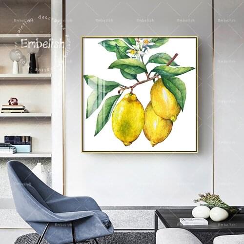 1 Pieces Waterproof Fruits Lemon Kitchen Home Decor Pictures For Living Room Wall Art Posters HD Spray Canvas Painting Artworks