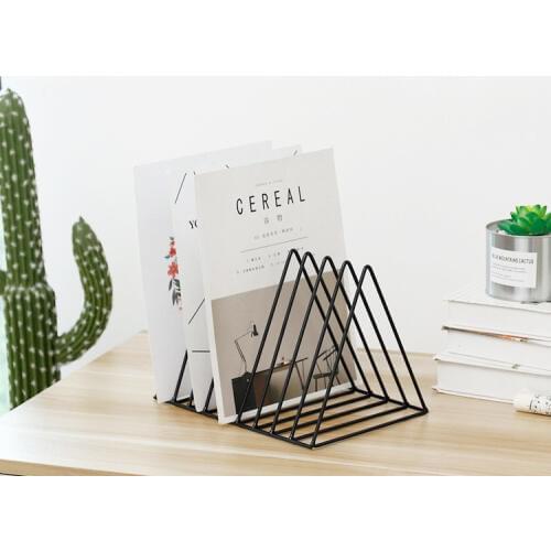 1PC Iron Bookshelf Magazine Display Stand Newspapers Storage Rack Vintage Organizer Storage Holder Office Decor Book Rack JL 207