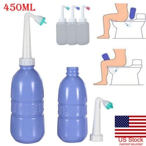 450ML Portable Bidet Handheld Travel Toilet Handheld Hand Spray Seat Water Dispensers Bottle