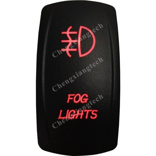 Red Led Car Boat Dashboard Light Rocker Toggle Switch Fog Lights 5P ON OFF SPST for Carling ARB Narva 4x4 Style