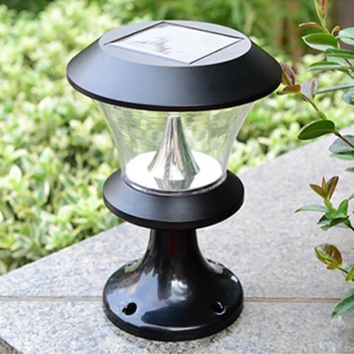 8 LED Round Solar Post Light Garden Wall Door Light Outdoor Solar LED Landscape Light