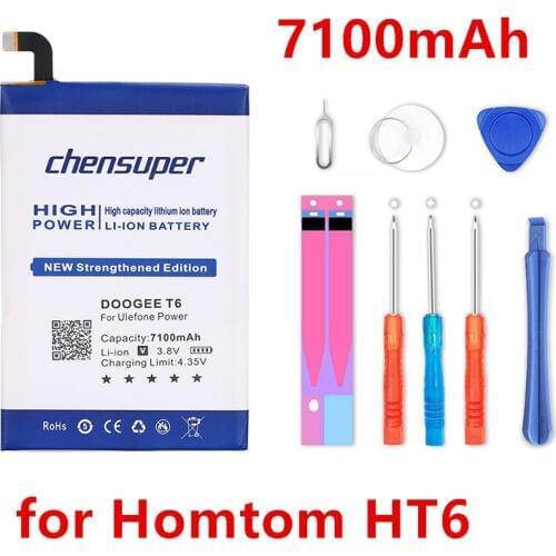 New High capacity 7100mAh HT6 Battery for DOOGEE T6 DOOGEE T6 Pro Homtom HT6 Phone battery