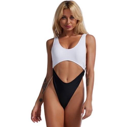 Bandage Monokini Hollow Out One Piece Swimsuit Women Bandeau Bathing Suit Cut Out Ring Bodysuit Plus Size Swimwear Swim Suit
