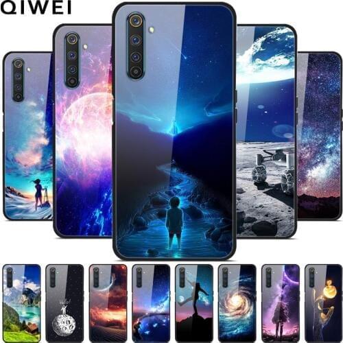 Tempered Glass Case For OPPO Realme 6 pro Cases Painted Hard pc Phone Back Cover Cases For OPPO Realme6 Fundas on Realme 6pro