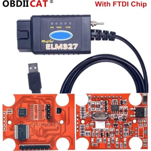 ELM327 USB V1.5 modified scanner for F--0--rd Forscan ELMconfig CH340+25K80 chip HS-CAN / MS-CAN code reader