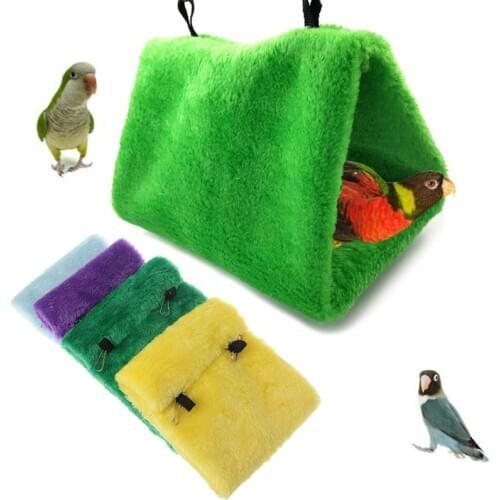 Pet Parrot Hammock Bird Hanging Bed House Plush Winter Warm Cage Nest Tent Drop Ship