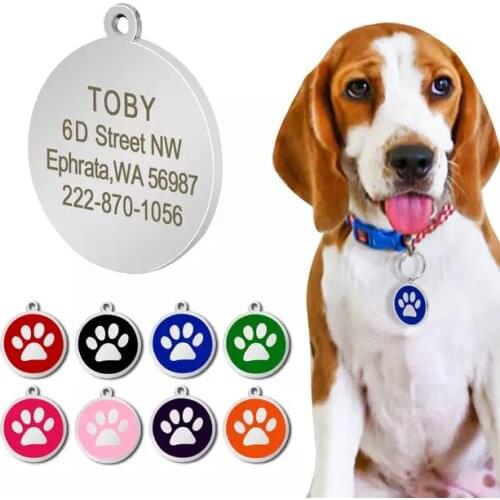 Wholesale 100Pcs Personalized Bone Dog ID Tags Customized Cat Puppy Name Phone Pet ID Tags Dog Cat Pet Tag Collar Accessories