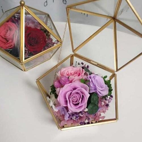 Grade Preserved Rose Valentines Day Romantic Wedding Gifts Souvenirs for Home Decor Dried Flowers Forever Rose Ring Box Crafts