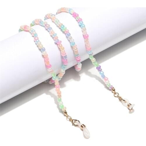 Imixlot Sweet Elegant Candy Color Beaded Reading Glasses Chain Fashion Eyeglass Mask Necklace Sunglasses Cord Lanyard