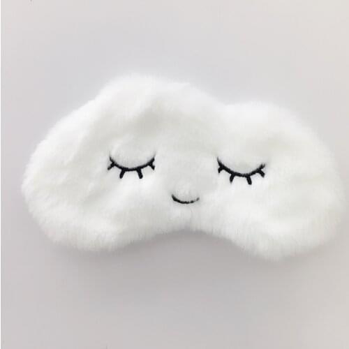 Lovely Sleep Mask Fluffy Clouds Eye Patches Cute Children Women Face Mask Funny Warm Comfort Eye Cover Help Sleep Eyeshade Night