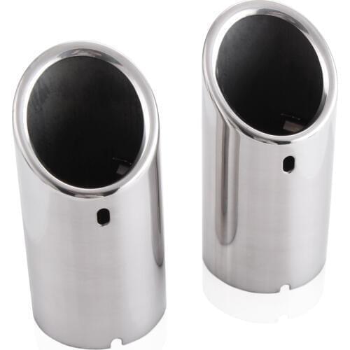 2pcs Car Automobiles exhaust muffler pipe tip for Volkswagen VW Golf 6 Golf 7 Mk6 Mk7 Variant Jetta Bora Polo Scirocco 1.4T TSI
