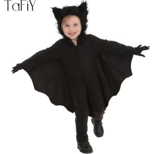 Newest Halloween Costumes Neutral Children Jumpsuit Bat Halloween Dress Style Stage Performance Clothing For Boys Girls Costumes