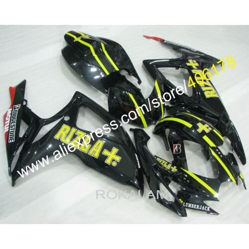 K6 2006 2007 GSXR600 750 Fairing For Suzuki 06 07 Black Aftermarket Motorcycle Fairings (Injection Molding)