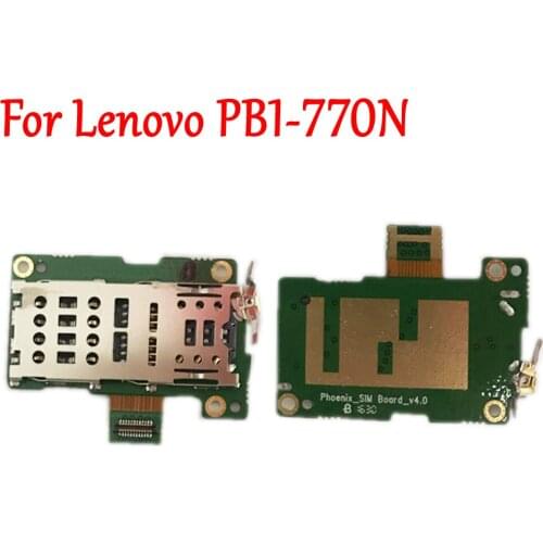 Original Tested Work Micro SD TF & Sim Card Tray Slot Flex Cable For Lenovo Tablet PB1-770N