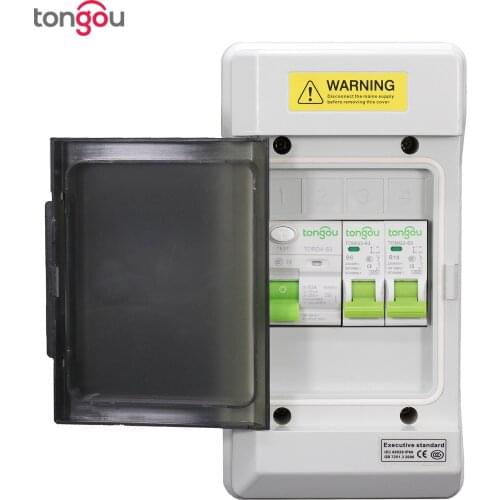 Consumer Unit with 63A/30mA RCD & 1x16amp & 6amp MCBs IP66, ( Switch Box Distribution Box with Circuit Breaker )