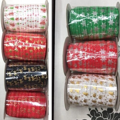 Christmas Hair Band Color Elastic Hair Band Handmade DIY Hair Band Elastic Cord printed snowflake Christmas tree elastic