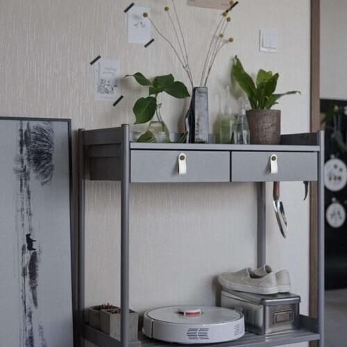 Genuine Leather Handle orange ＆ white double sided handle Kitchen Funriture cabinet handles drawer knobs cupboard handle