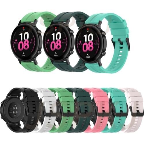 20 MM Replaceable Watchbands For Huawei GT2 42/Honor ES Silicone Straps Smart Watch 2/2 pro Official Style Bracelet Accessories
