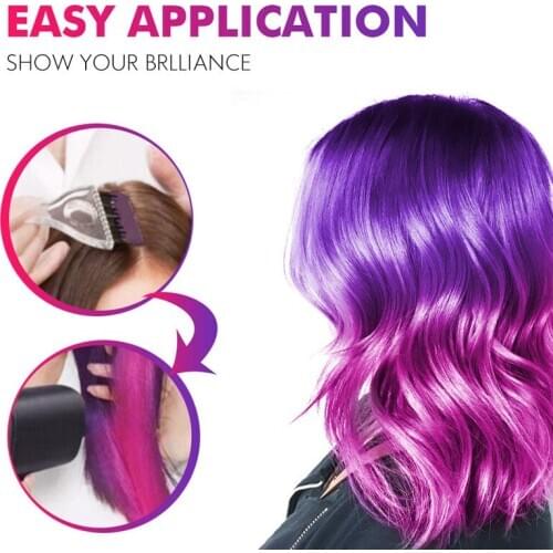 1PC Thermochromic Color Change Hair Dye Semi Permanent Paint Magical Purple Rose Blue Pink Hair Color Dye Cream for Hair Style