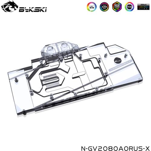 Bykski Water Block For Gigabyte AORUS RTX2080 XTREME 8G,Copper Radiator For Gigabyte AORUS RTX2070 XTREME,N-GV2080AORUS-X