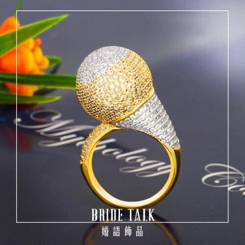 Bride Talk Top Selling Women Finger Ring Cubic Zirconia Fashion Popular Bridal Rings Jewelry For Wedding Party Lady Accessories