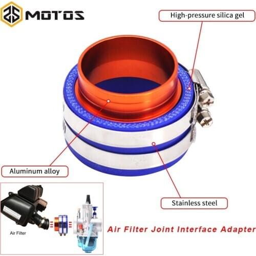 ZS MOTOS PWK PE Universal CNC Aluminum Motorcycle Carburetor Intake Manifold Air Filter Joint Interface Adapter 37mm/42/45/50mm