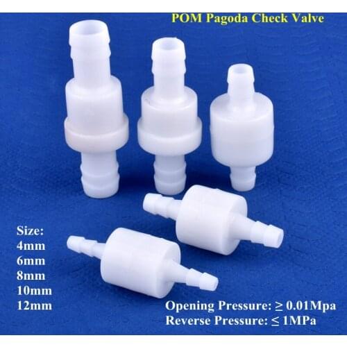 1~100pcs 4~12mm POM Check Valve Drip Irrigation Hose Pagoda Joint Non-Return Valve Aquarium Fish Tank Water Pipe One-way Valve