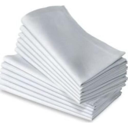 10 100% cotton plain white napkin 50cm*50cm