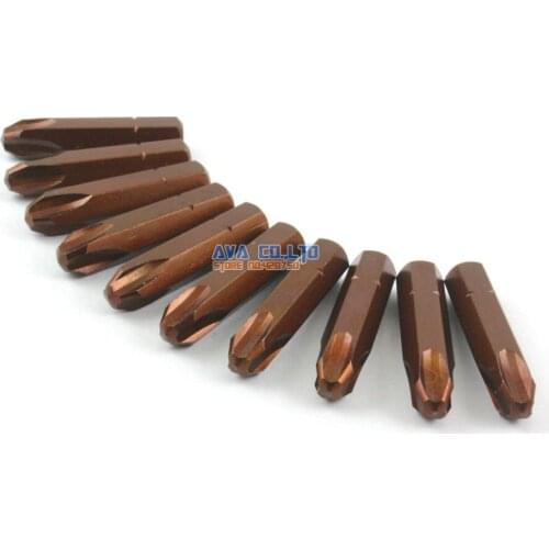 10 Pieces Phillips Screwdriver Bit S2 Steel 0.31" Hex Shank 38mm Long PH4 (38mm x 8.0mm x PH4)