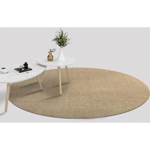 100% Natural Sisal Round Carpet Nordic Ins Living Room Bedroom Modern Minimalist Coffee Table Custom Woven Linen Mat