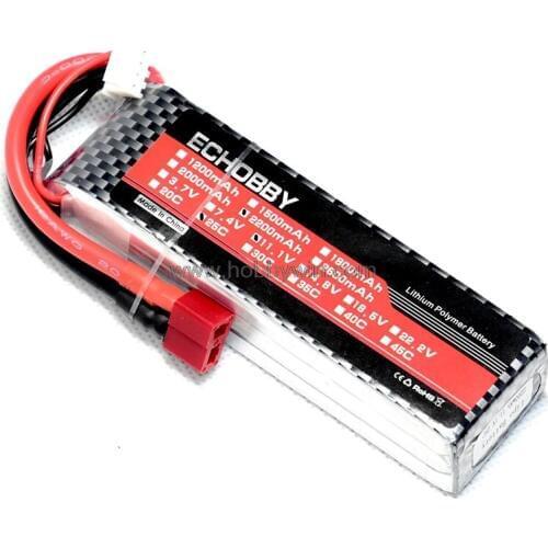 11.1V 3S 2200mAh 25C LiPO Battery T plug Burst 50C RC model Lipolymer power