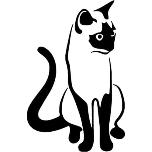 11.6*17.8CM Creative Pet Cat Car Sticker Vinyl Art Cute Accessories Decorative Stickers Black/Silver S1-0151