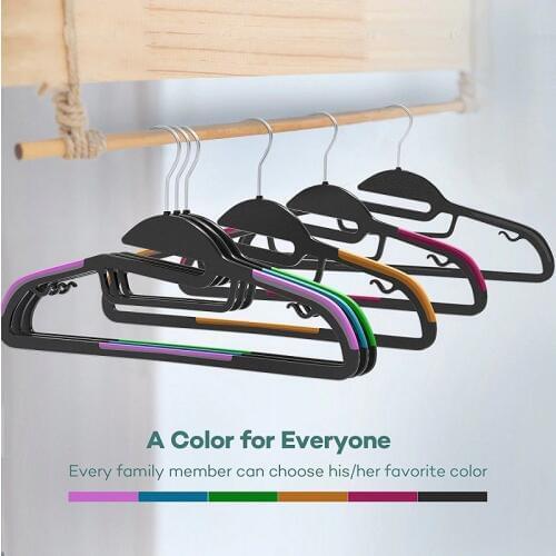20 pcs/lot 42cm Household Plastic Clothes Hangers Multifuction Skid Resistant Suit Hanger Clothing Hanging Without Mark