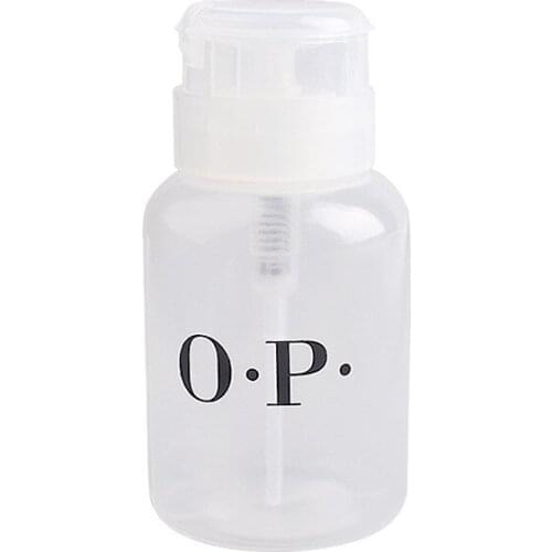 200ml Nail Bottle Empty Press Pump Dispenser Plastic Polishr Cleaner Portable Makeup Manicure Tool