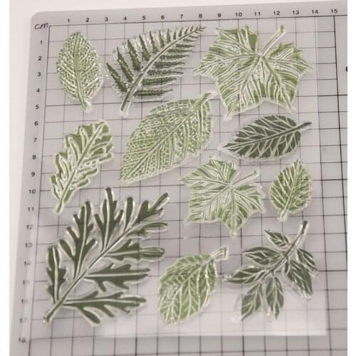 26 Types Leaf Flower Fireworks Tree Silicone Clear Seal Stamp DIY Scrapbooking Embossing Photo Album Decor Paper Card Craft Gift