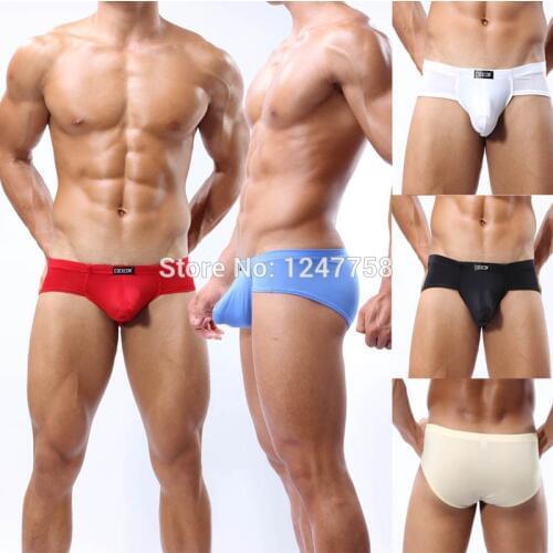 3Pcs/Lot Super Smooth Men Bulge Pouch Mini Bikini Briefs Underwear Thin Briefs