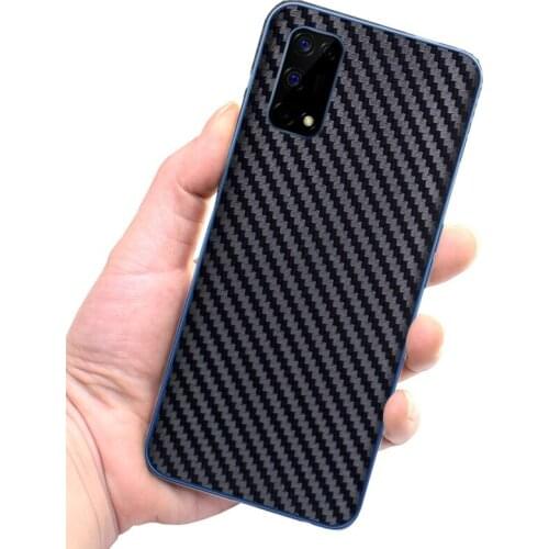 3D Carbon Fiber Decal Phone Back Skin for OPPO Realme X50m X2 Pro Q V5 X7 8 Pro 7i 6 Pro 6S 5S 5 Pro 3i 3Pro 2 Pro Wrap Sticker